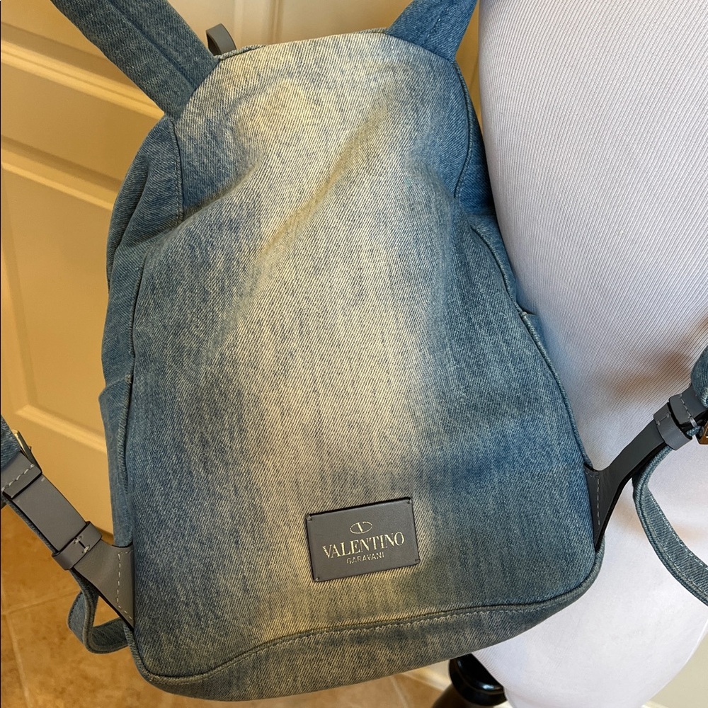 Valentino Denim Butterfly Backpack - Picture 13 of 16